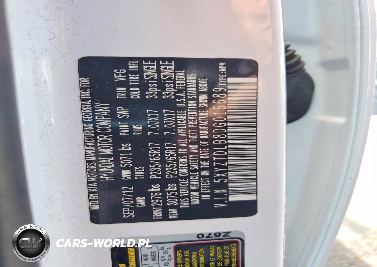 2013 Hyundai Santa Fe Sport 2.4L VIN:5XYZTDLB8DG016689 - 13