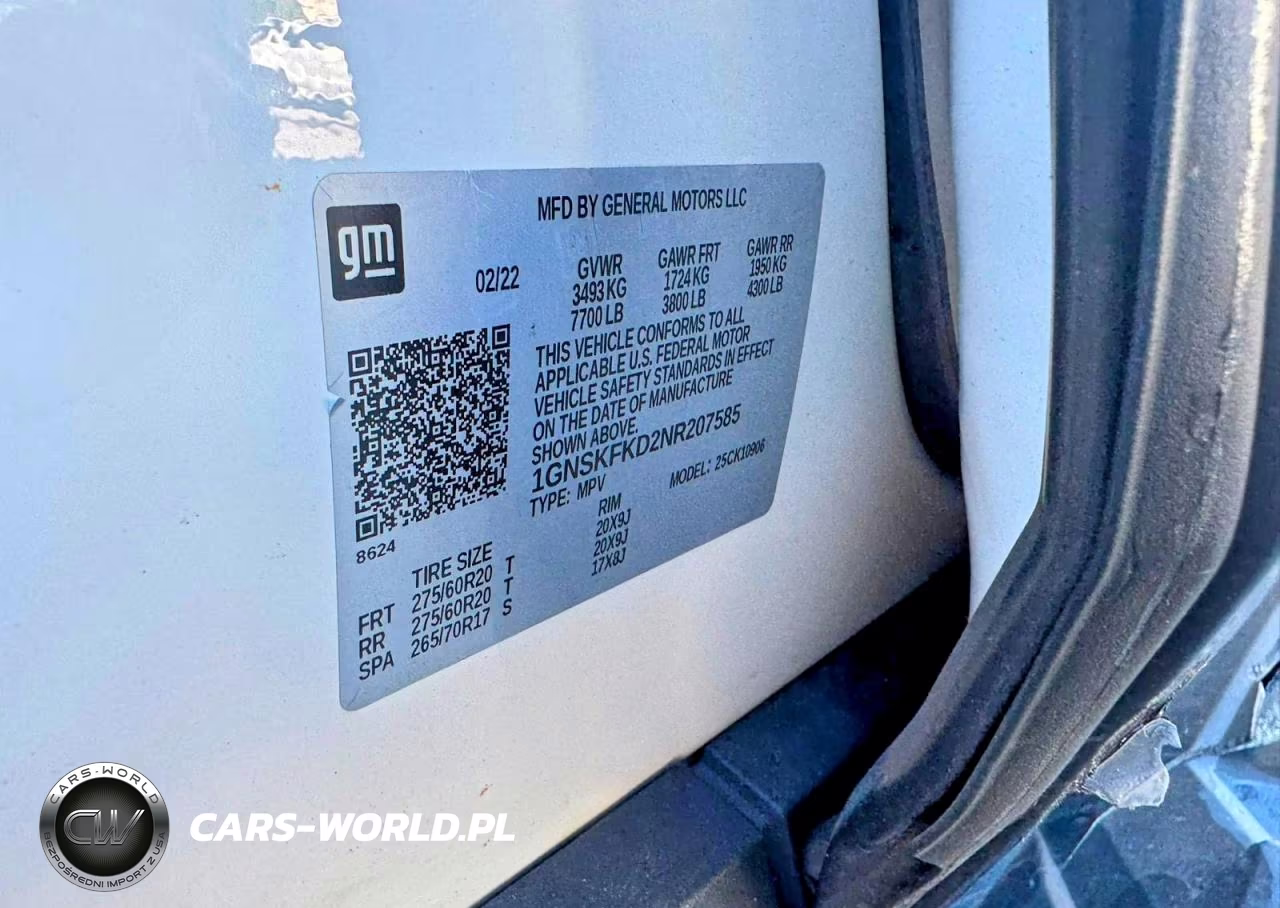 2022 Chevrolet Suburban K1500 Premier VIN:1GNSKFKD2NR207585 - 10