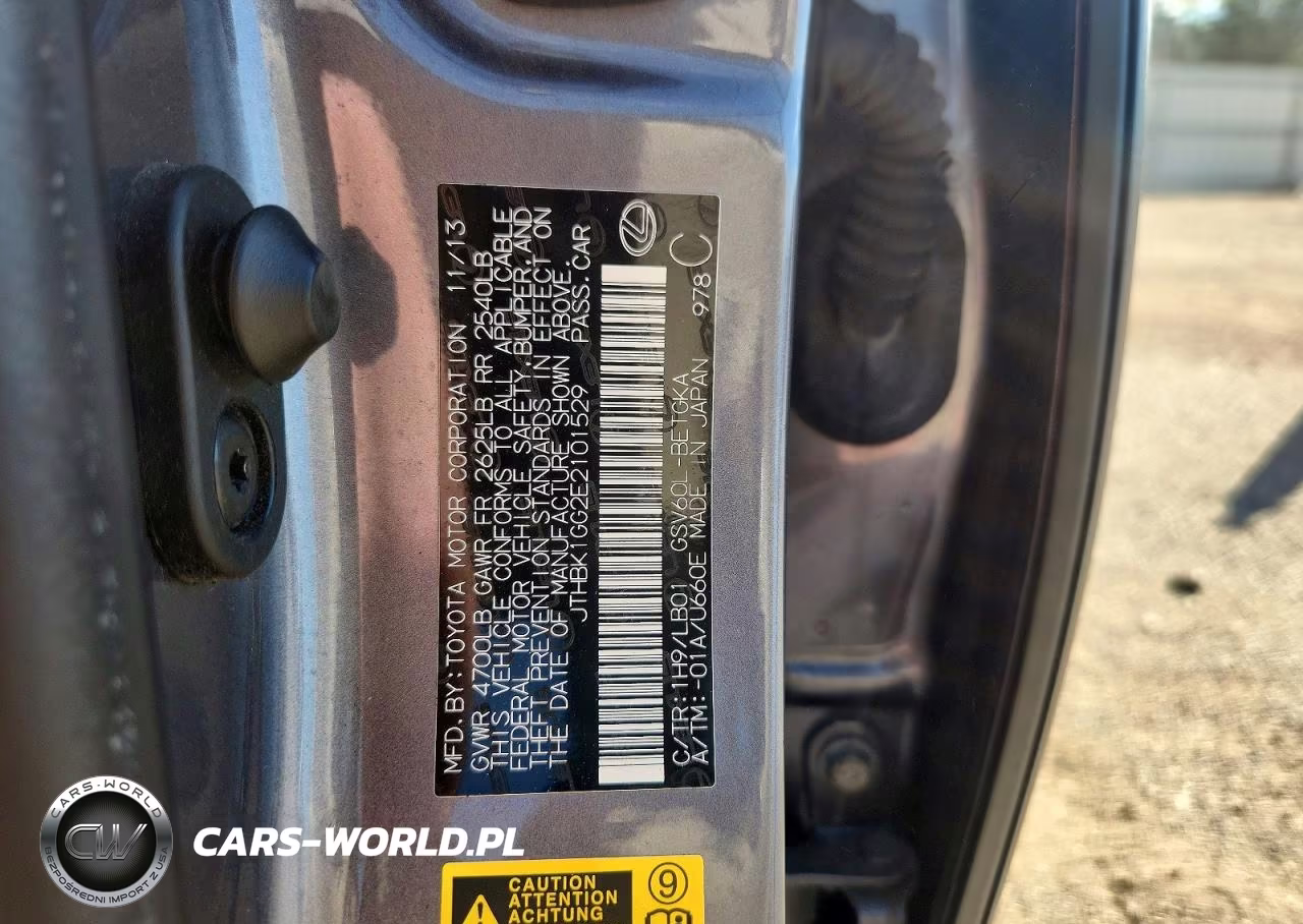 2014 Lexus Es 350 VIN:JTHBK1GG2E2101529 - 12