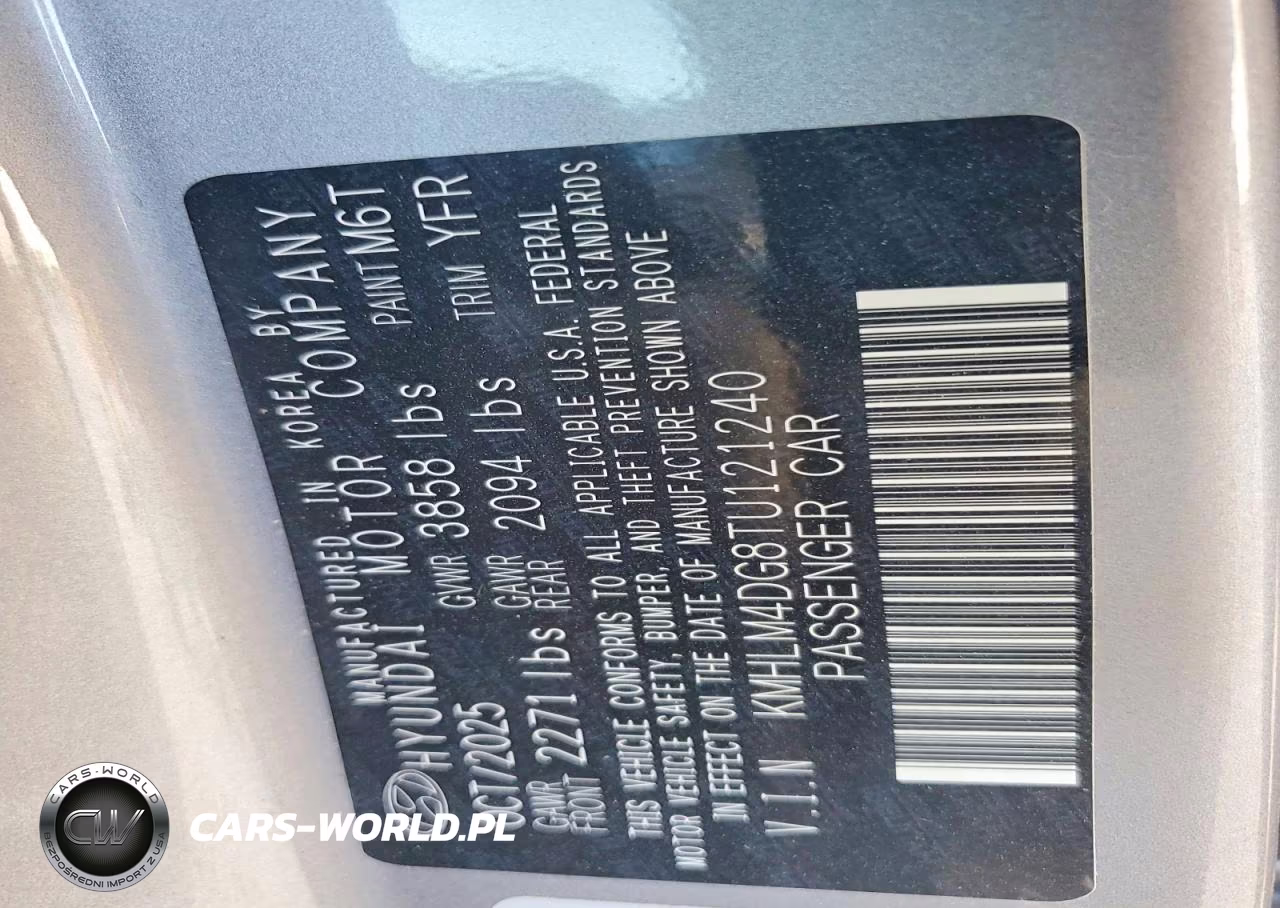 2026 Hyundai Elantra Sel Sport VIN:KMHLM4DG8TU121240 - 12