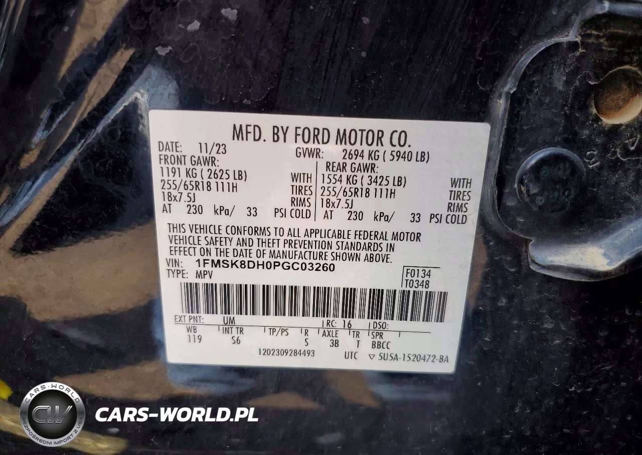 2023 Ford Explorer Xlt VIN:1FMSK8DH0PGC03260 - 13