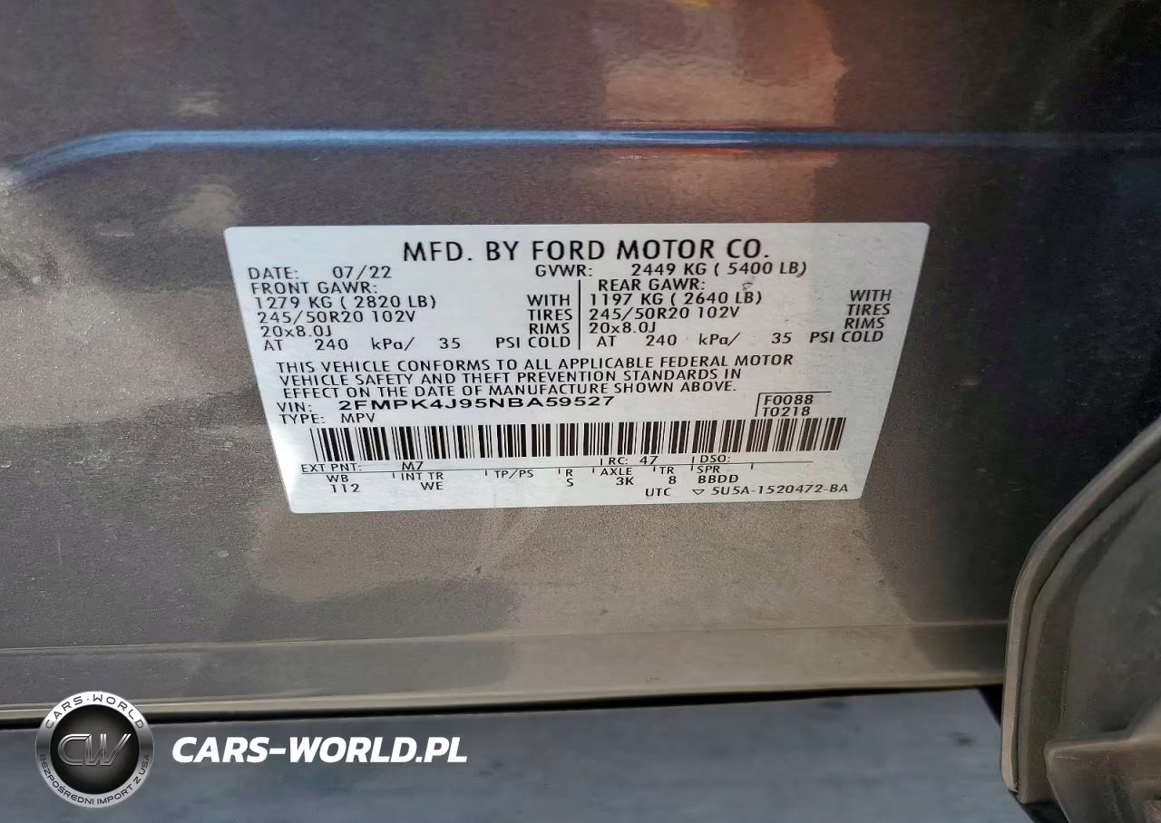 2022 Ford Edge Sel VIN:2FMPK4J95NBA59527 - 13