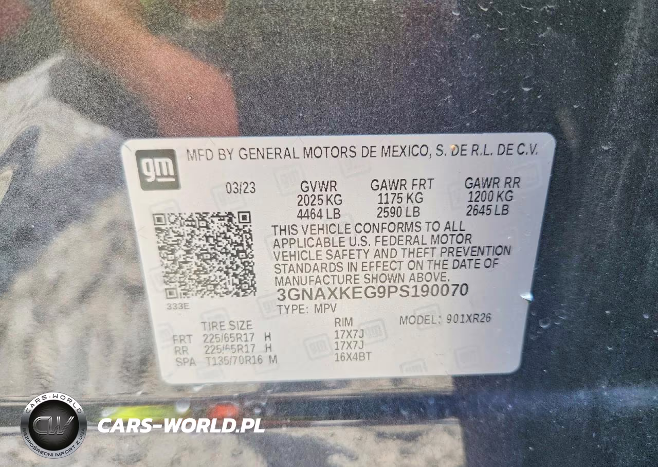 2023 Chevrolet Equinox Lt VIN:3GNAXKEG9PS190070 - 12