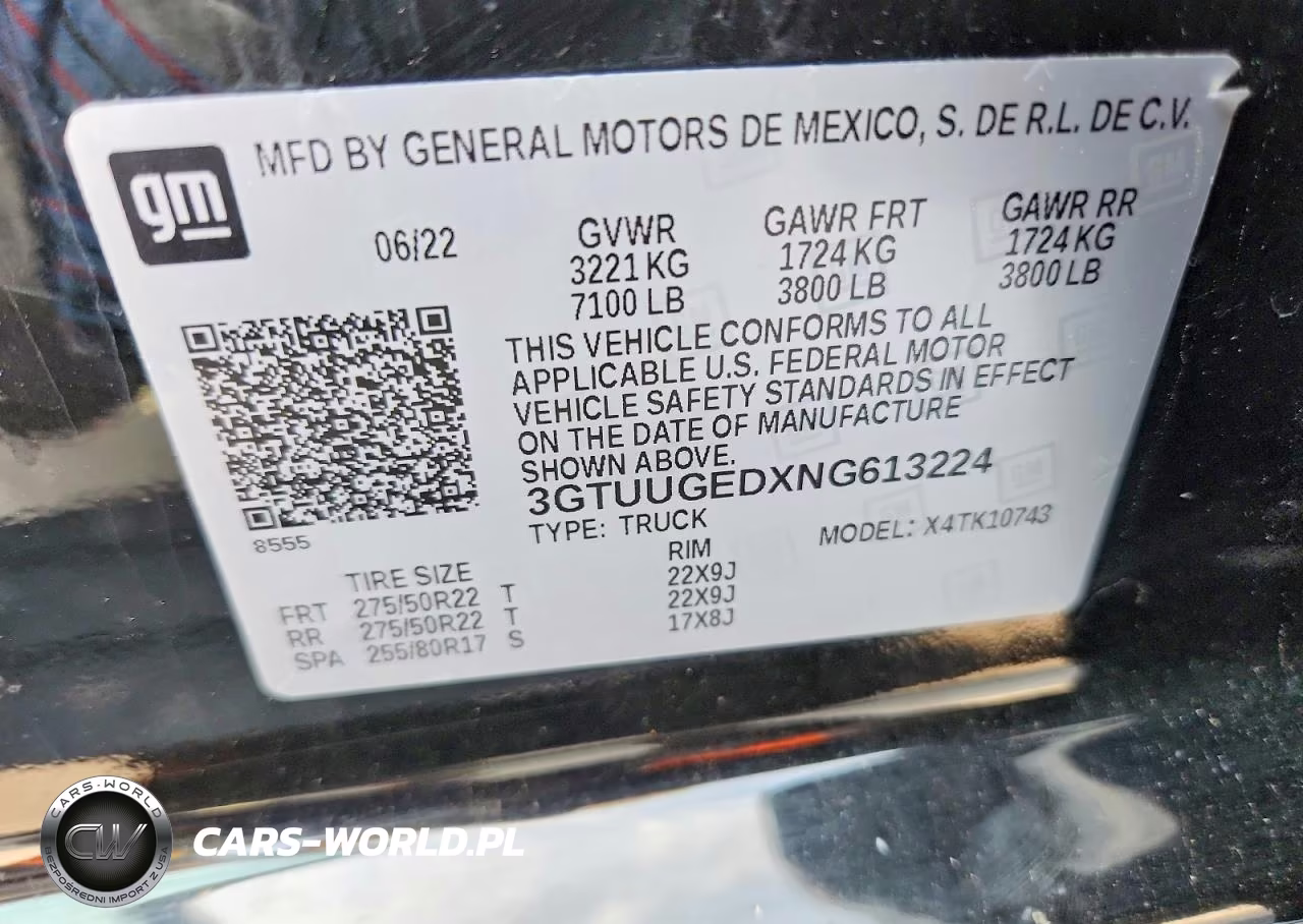2022 GMC Sierra K1500 Denali VIN:3GTUUGEDXNG613224 - 12