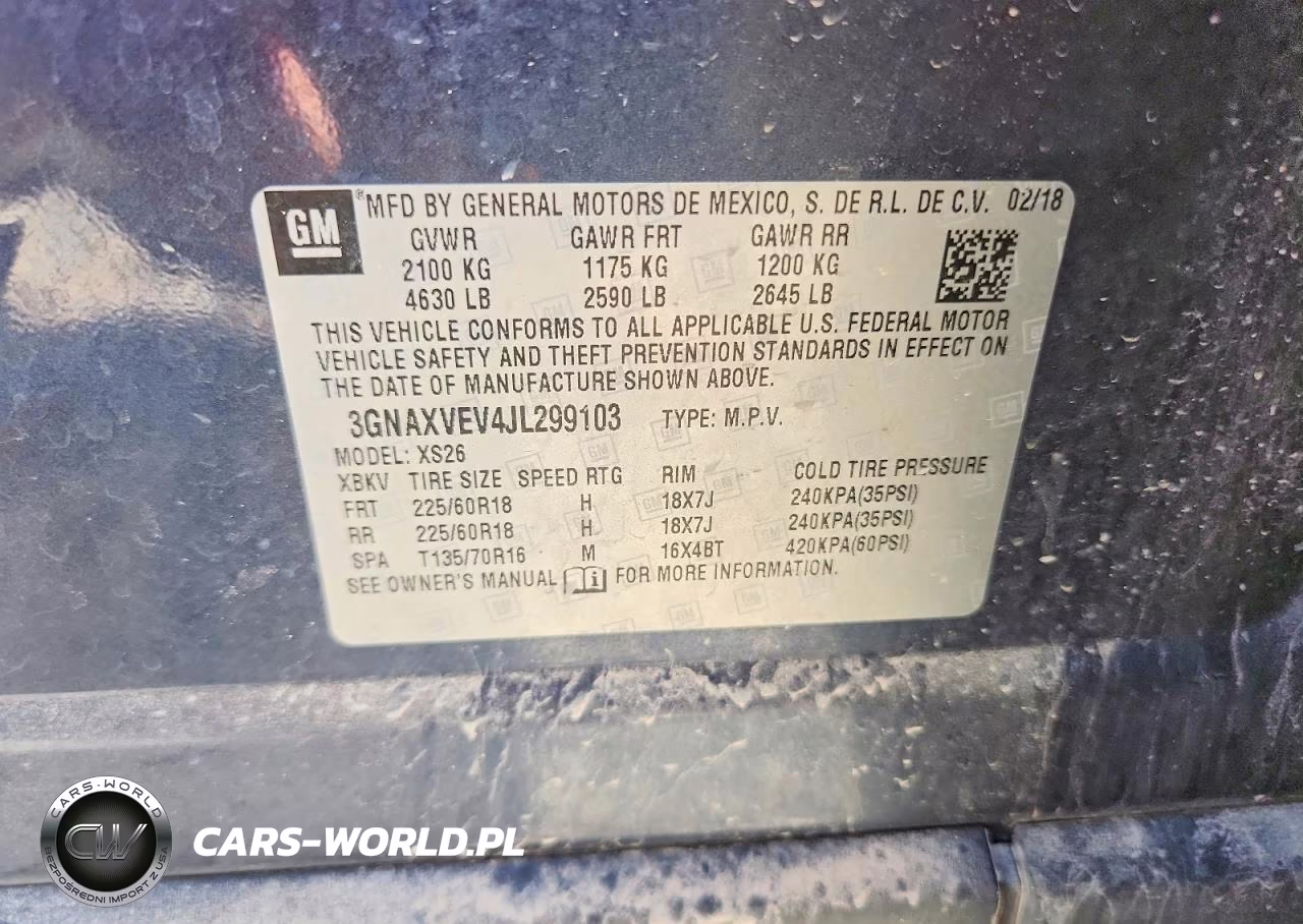 2018 Chevrolet Equinox Premier VIN:3GNAXVEV4JL299103 - 13