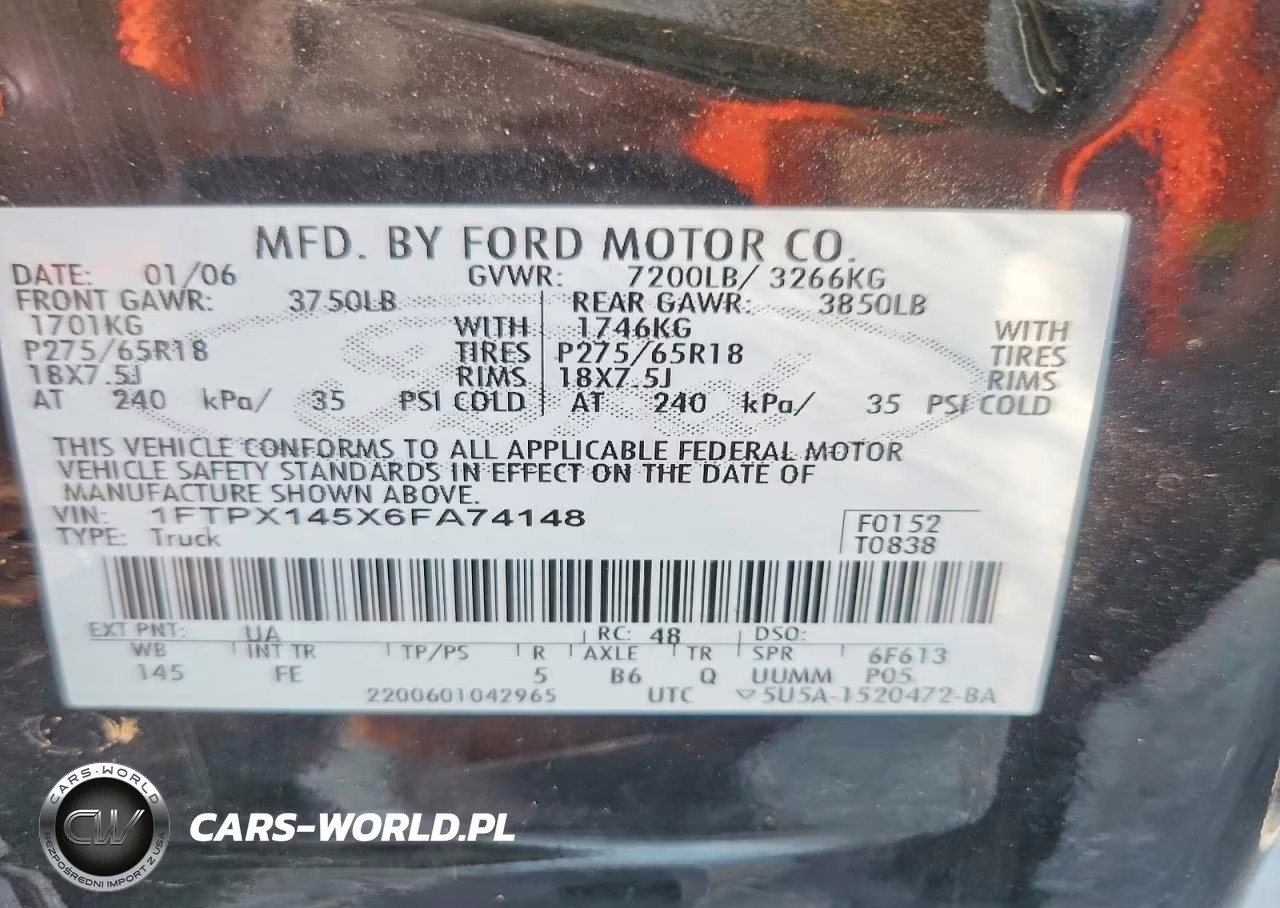 2006 Ford F150 VIN:1FTPX145X6FA74148 - 12