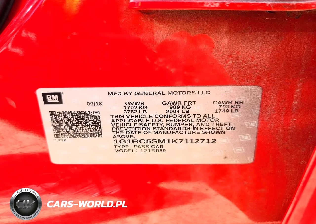 2019 Chevrolet Cruze Ls VIN:1G1BC5SM1K7112712 - 13