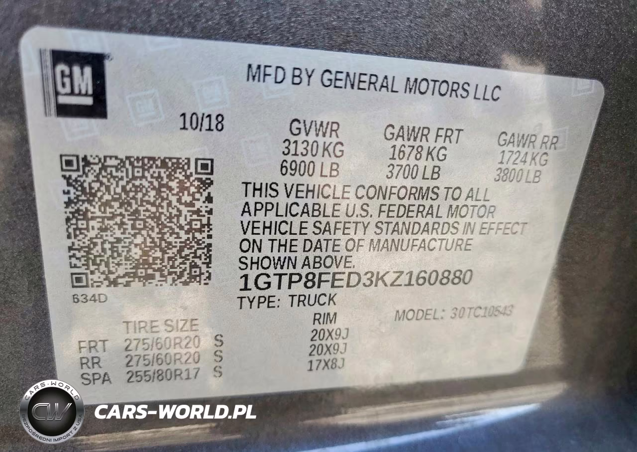 2019 GMC Sierra C1500 Denali VIN:1GTP8FED3KZ160880 - 13