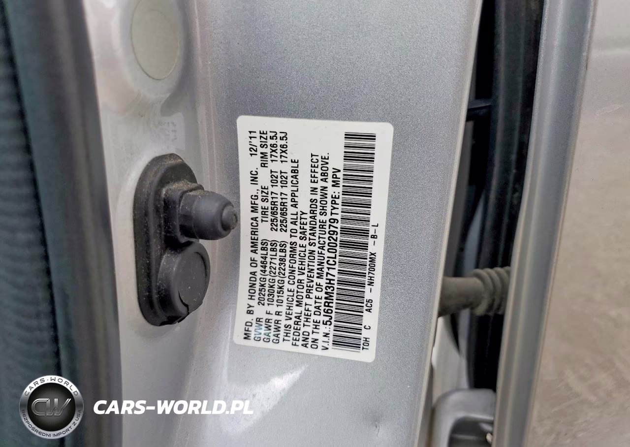 2012 Honda Cr-V Exl VIN:5J6RM3H71CL002979 - 12