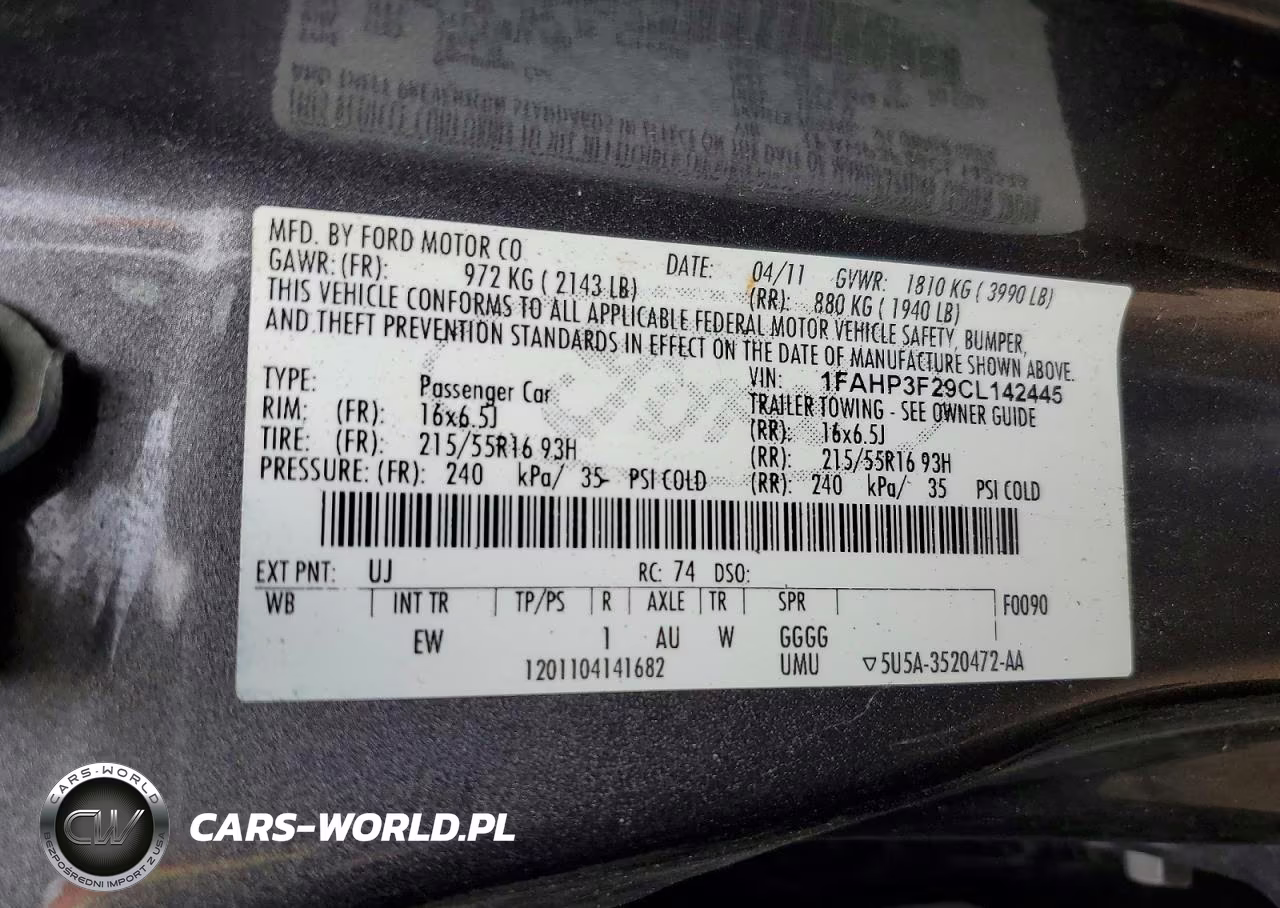 2012 Ford Focus Se VIN:1FAHP3F29CL142445 - 12