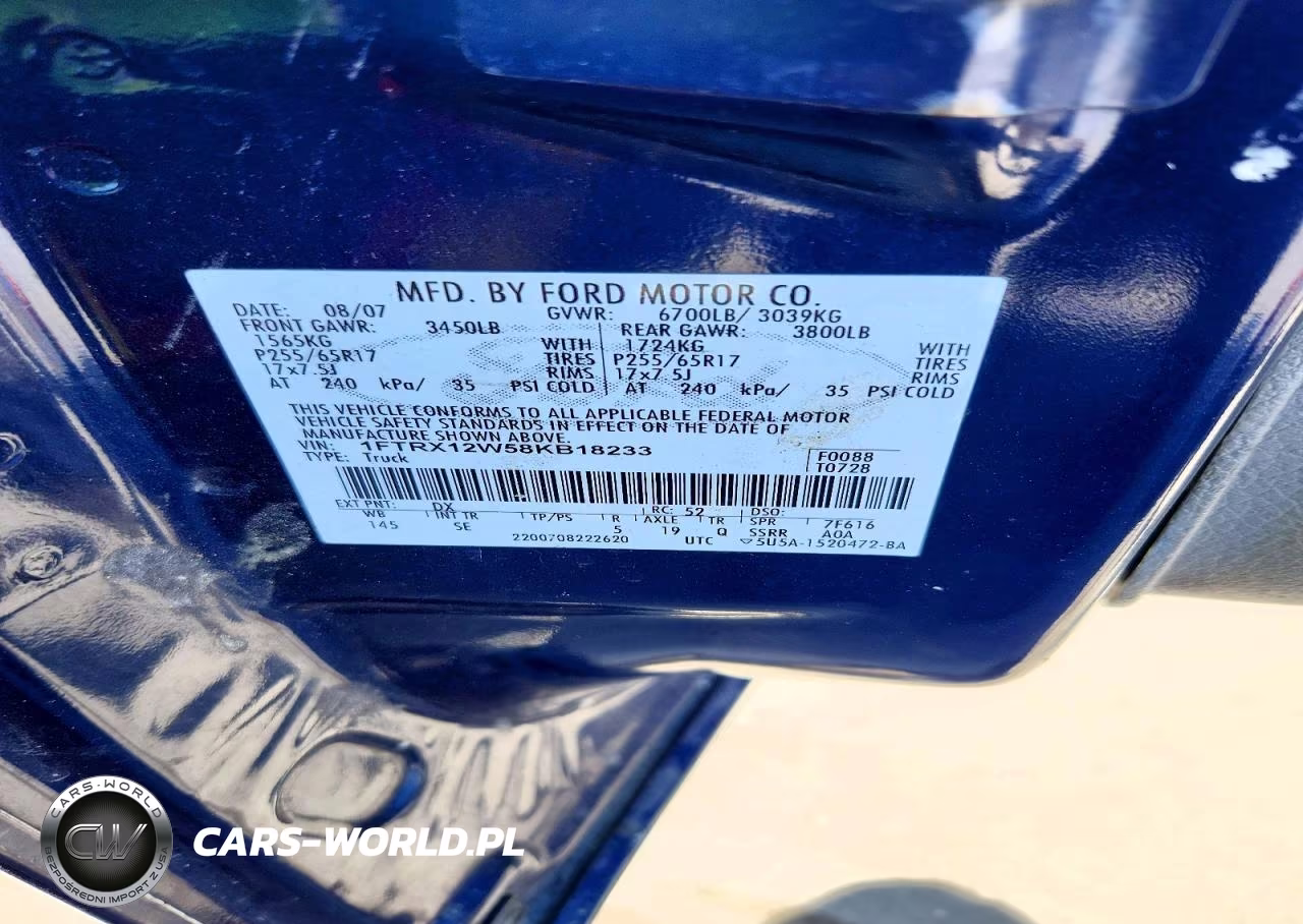 2008 Ford F150 VIN:1FTRX12W58KB18233 - 12