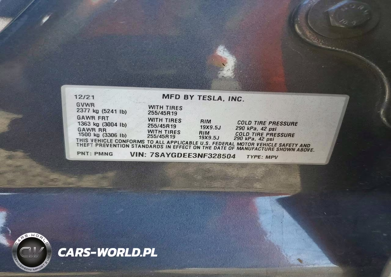 2022 Tesla Model Y VIN:7SAYGDEE3NF328504 - 12