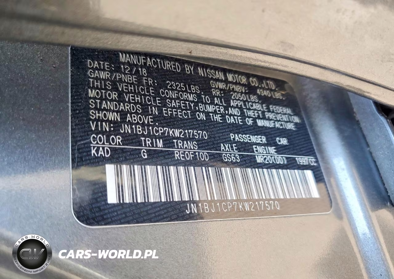2019 Nissan Rogue Sport S VIN:JN1BJ1CP7KW217570 - 13