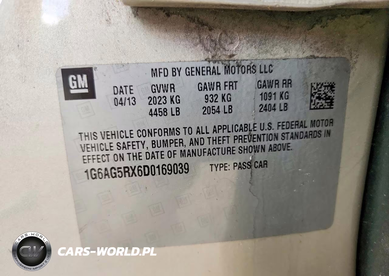 CADILLAC ATS VIN:1G6AG5RX6D0169039 - 12