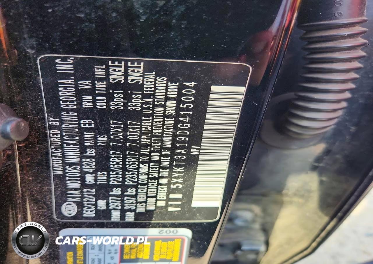 2013 Kia Sorento Lx VIN:5XYKT3A19DG415004 - 13