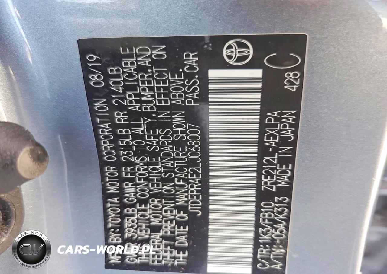 2020 Toyota Corolla Le VIN:JTDEPRAE2LJ068007 - 12
