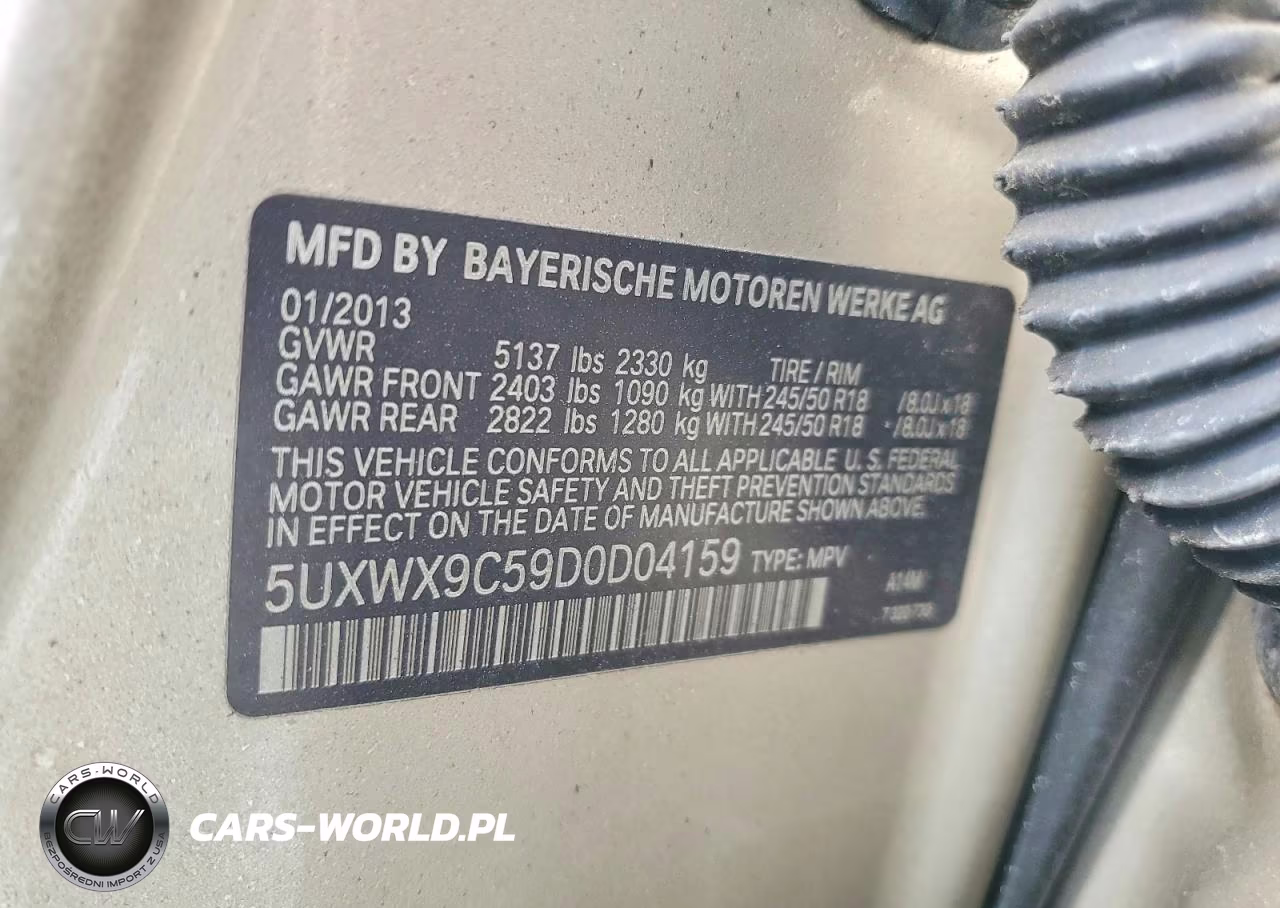 2013 BMW X3 xDrive28I VIN:5UXWX9C59D0D04159 - 13