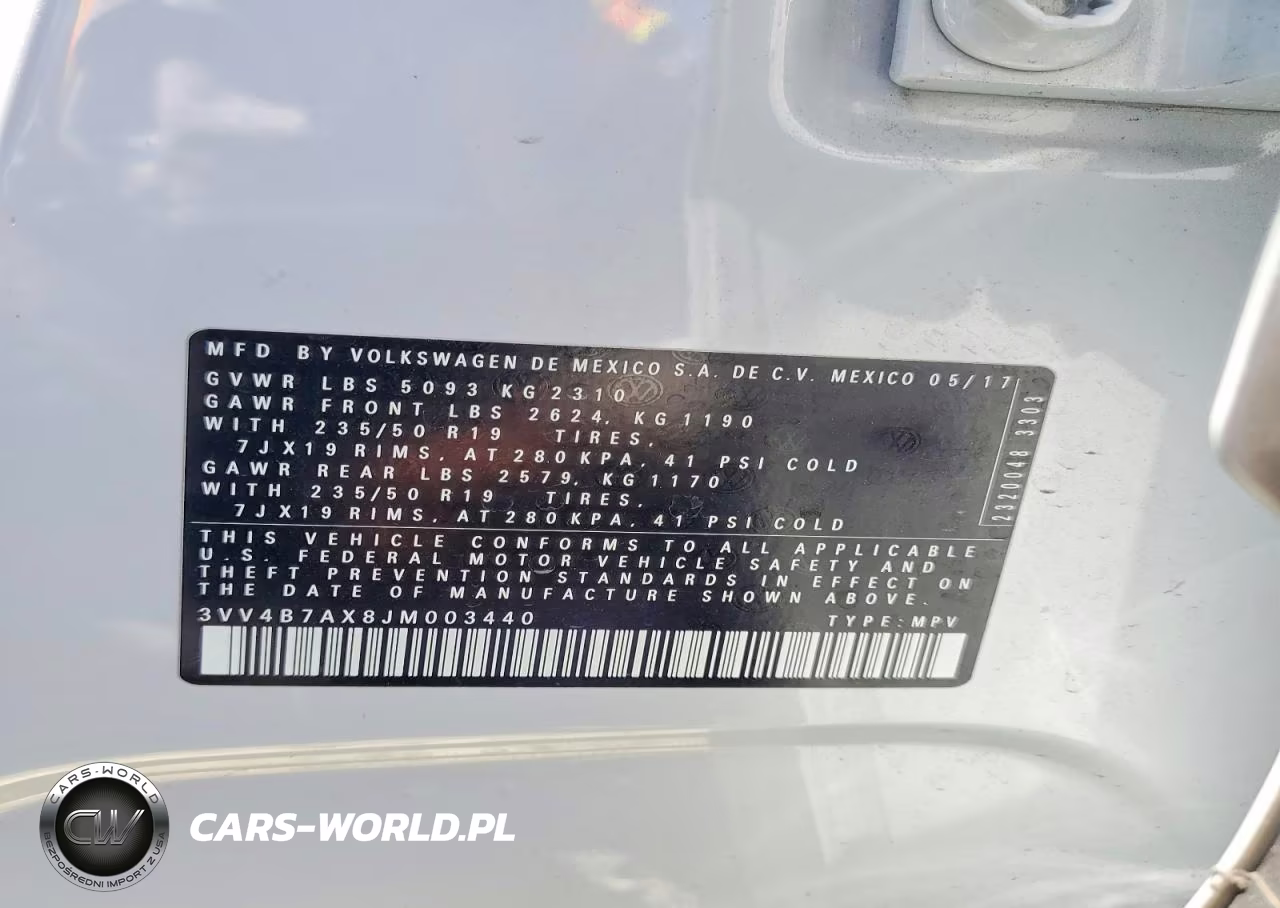 2018 Volkswagen Tiguan Sel Premium VIN:3VV4B7AX8JM003440 - 13
