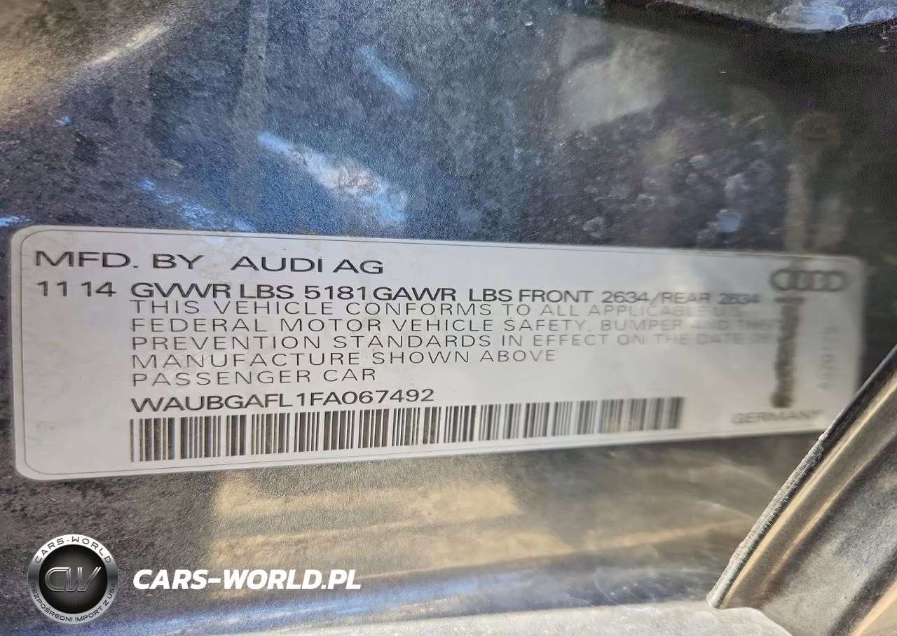 2015 Audi S4 Premium Plus VIN:WAUBGAFL1FA067492 - 13