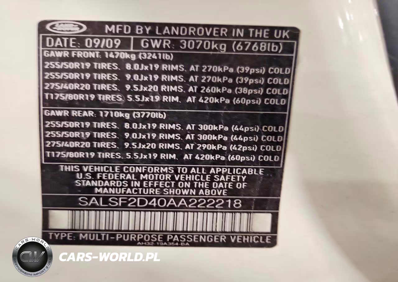 2010 Land Rover Range Rover Sport Hse VIN:SALSF2D40AA222218 - 13
