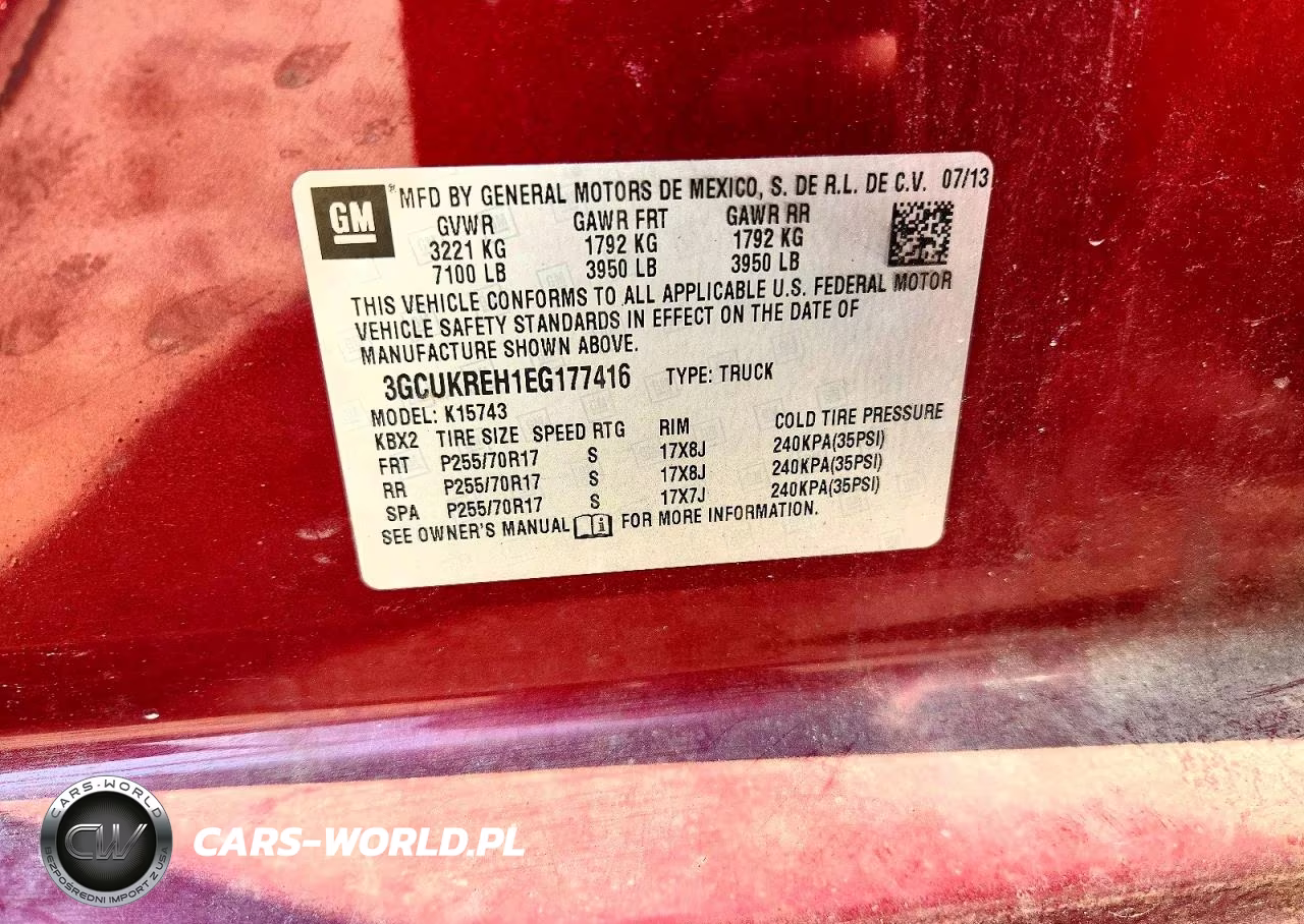 2014 Chevrolet Silverado K1500 Lt VIN:3GCUKREH1EG177416 - 12