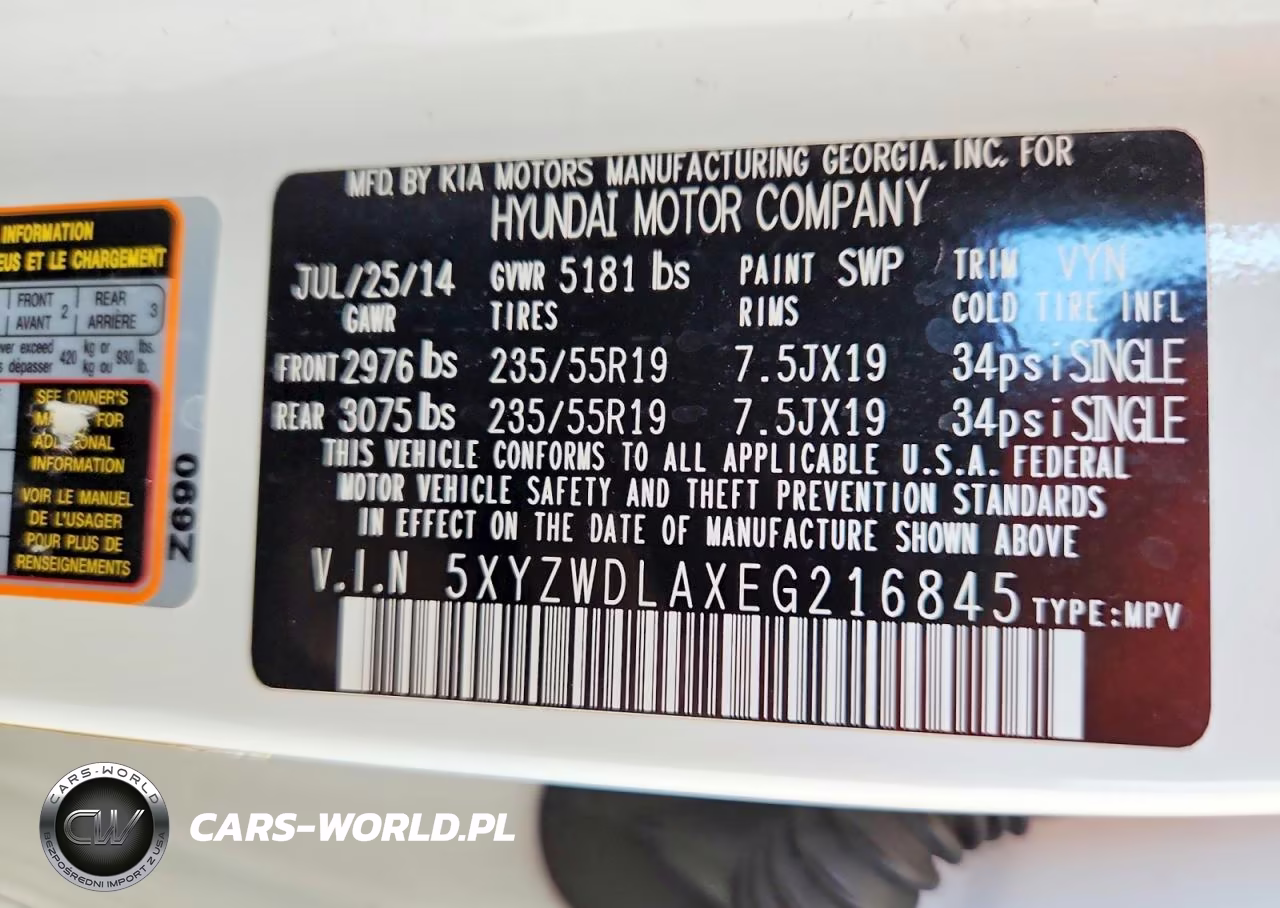 2014 Hyundai Santa Fe Sport 2.0T VIN:5XYZWDLAXEG216845 - 13