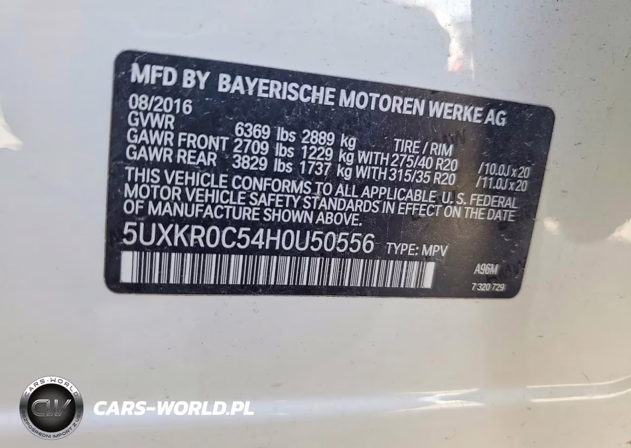 2017 BMW X5 xDrive35I VIN:5UXKR0C54H0U50556 - 14