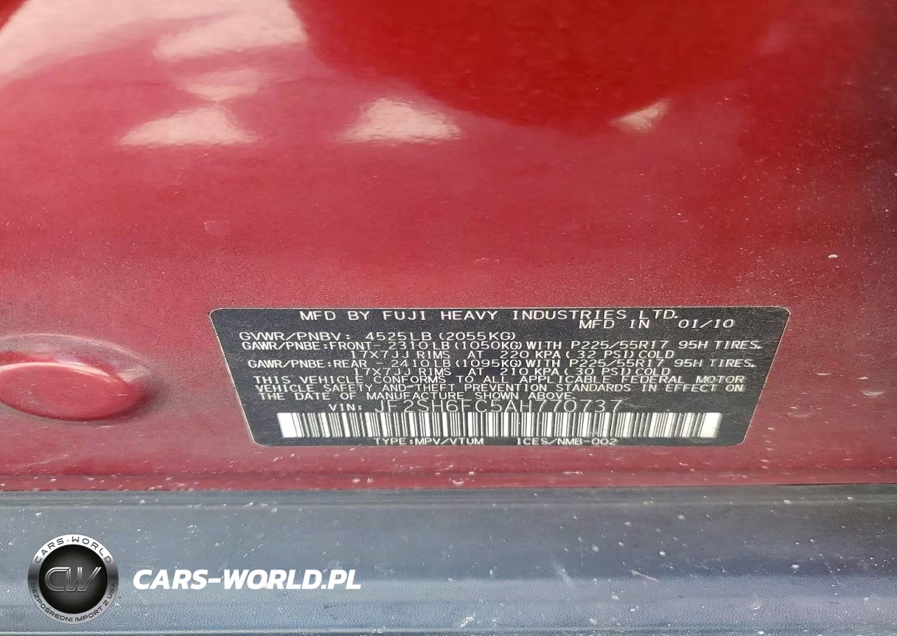 2010 Subaru Forester 2.5Xt Limited VIN:JF2SH6FC5AH770737 - 13