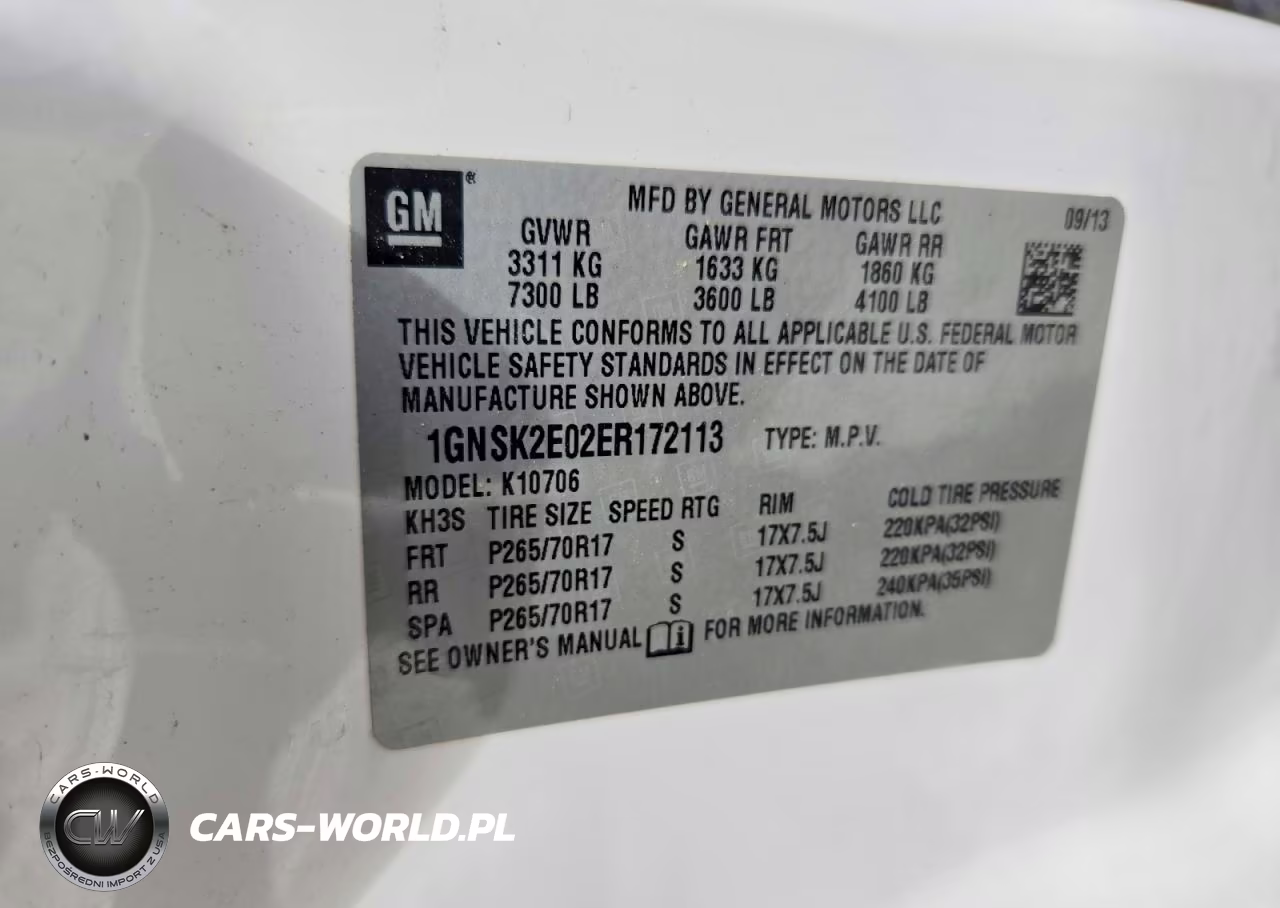 2014 Chevrolet Tahoe Special VIN:1GNSK2E02ER172113 - 13