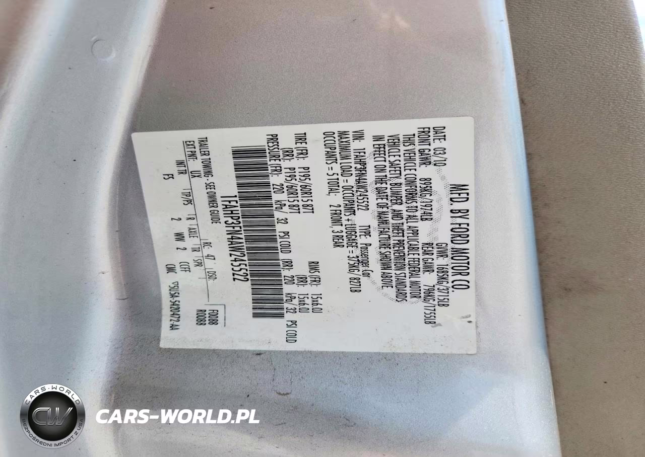2010 Ford Focus Se VIN:1FAHP3FN4AW245522 - 12