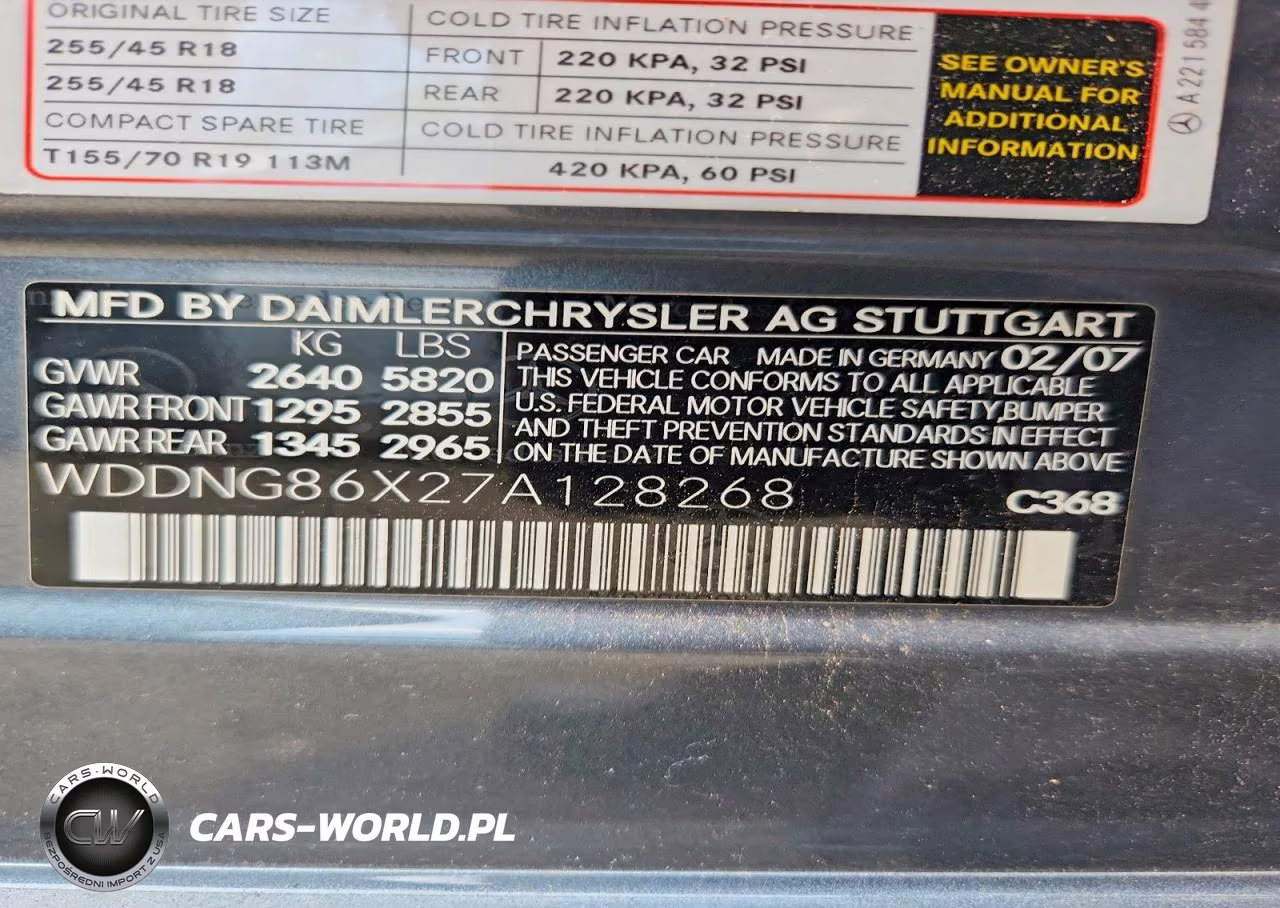2007 Mercedes-Benz S 550 4Matic VIN:WDDNG86X27A128268 - 12