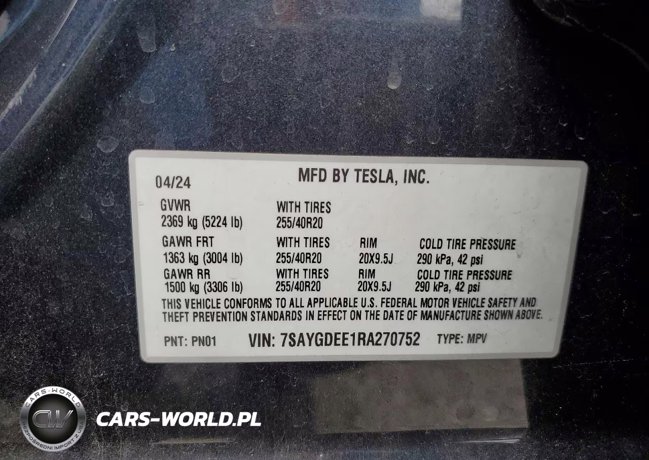 2024 Tesla Model Y VIN:7SAYGDEE1RA270752 - 13