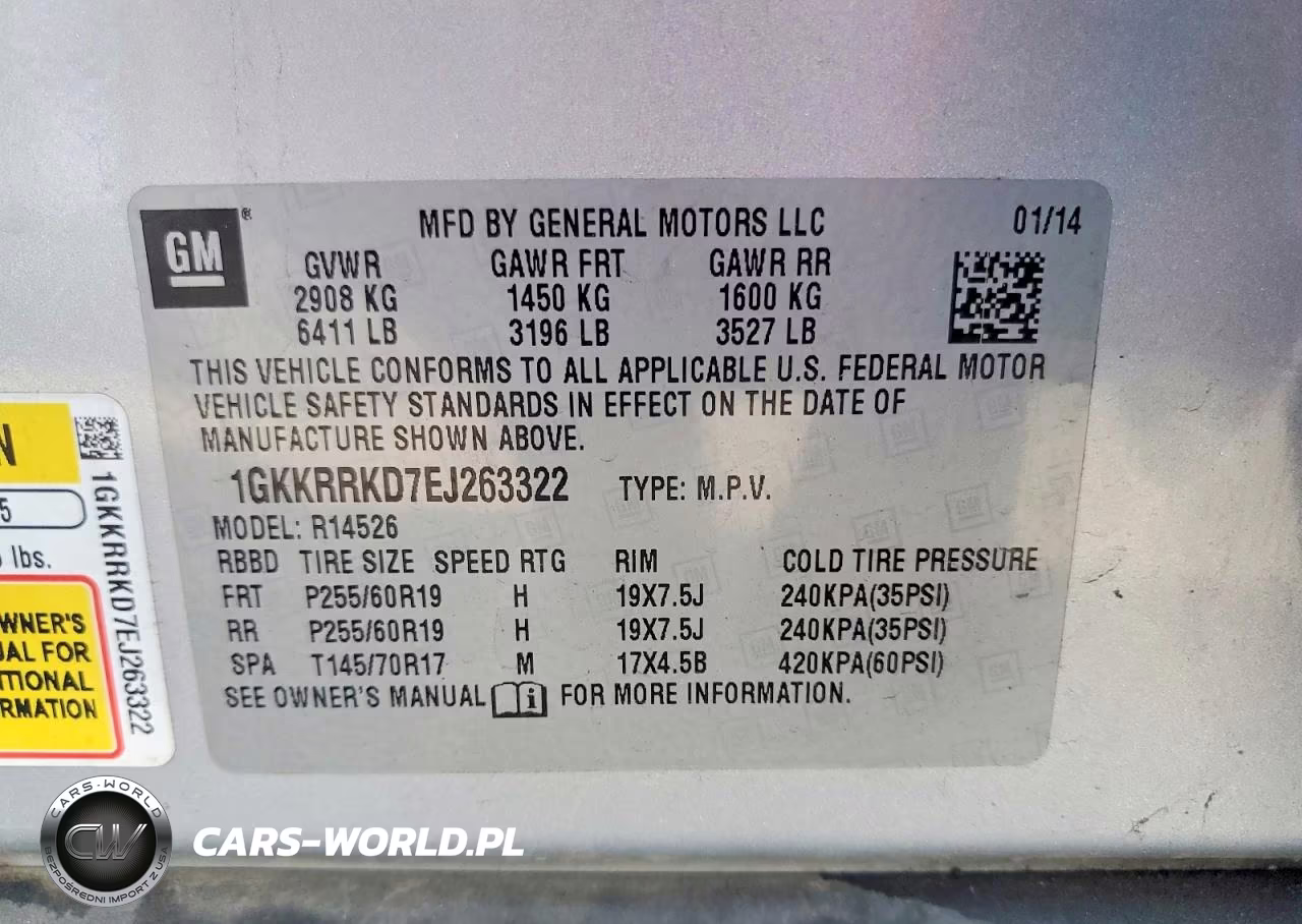 2014 GMC Acadia Slt-1 VIN:1GKKRRKD7EJ263322 - 13