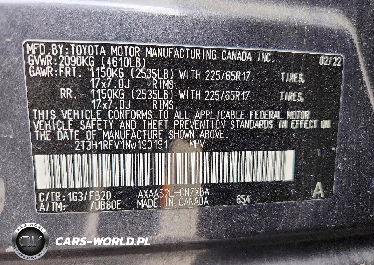 2022 Toyota Rav4 Le VIN:2T3H1RFV1NW190191 - 14