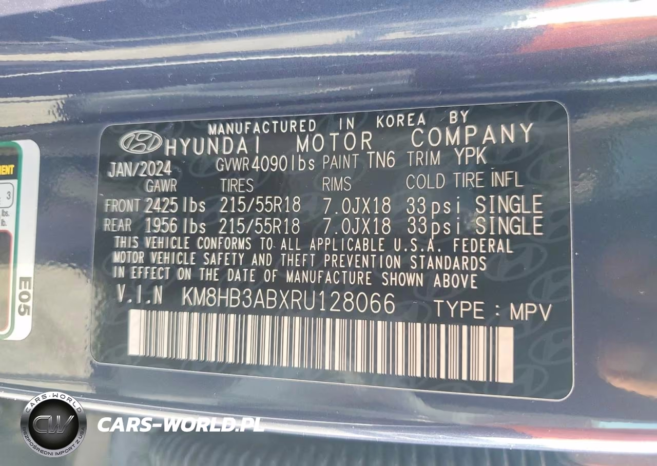 2024 Hyundai Kona Sel VIN:KM8HB3ABXRU128066 - 13