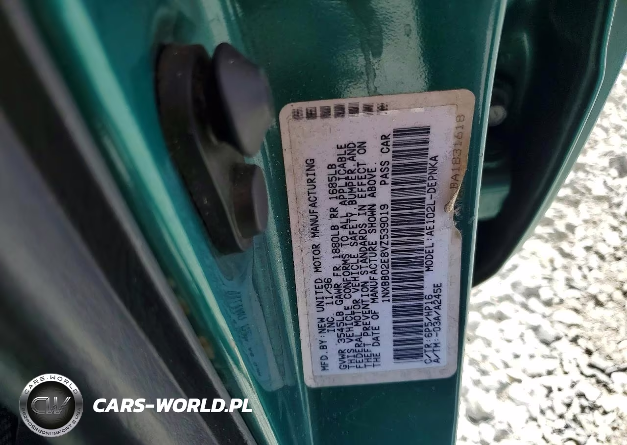 1997 Toyota Corolla Dx VIN:1NXBB02E8VZ539019 - 12