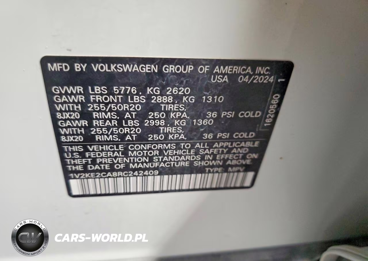 2024 Volkswagen Atlas Cross Sport Se VIN:1V2KE2CA8RC242409 - 13