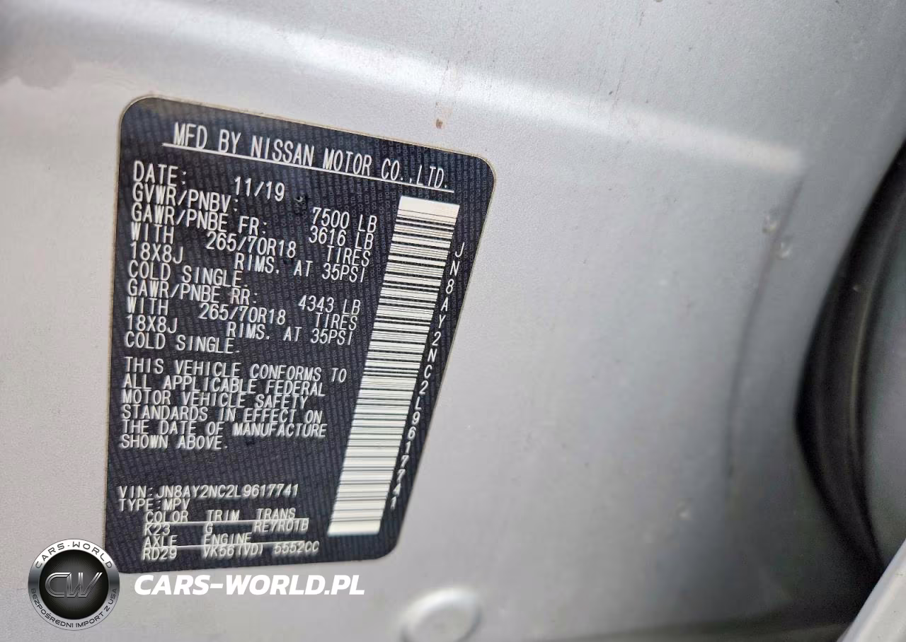 2020 Nissan Armada Sv VIN:JN8AY2NC2L9617741 - 12