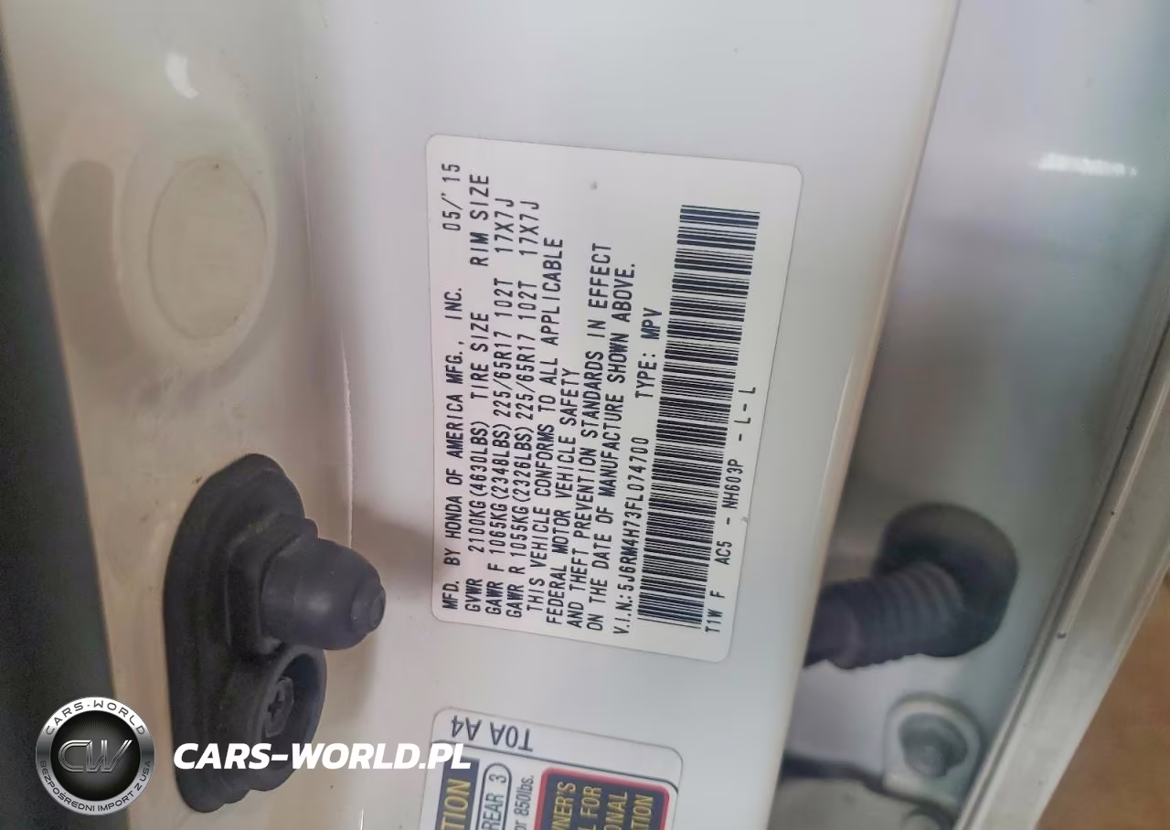2015 Honda Cr-V Exl VIN:5J6RM4H73FL074700 - 13