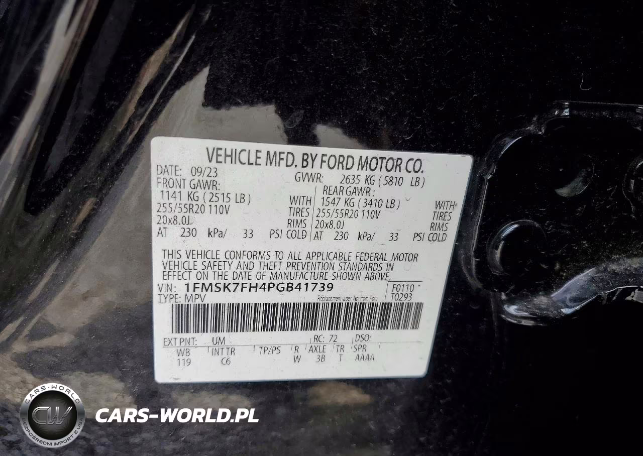 2023 Ford Explorer Limited VIN:1FMSK7FH4PGB41739 - 13