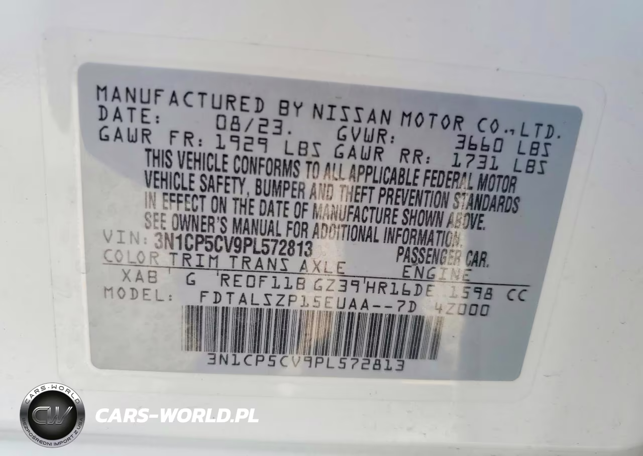 2023 Nissan Kicks Sv VIN:3N1CP5CV9PL572813 - 13