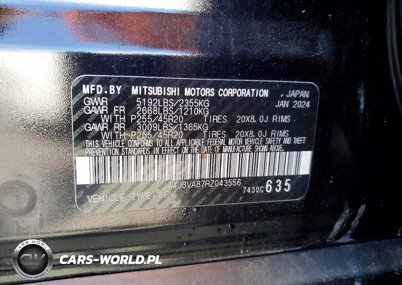 2024 Mitsubishi Outlander Se VIN:JA4J3VA87RZ043556 - 13