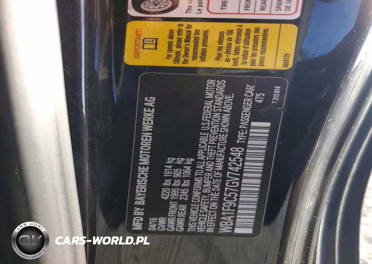 2016 BMW 228 I Sulev VIN:WBA1F9C57GV742548 - 12