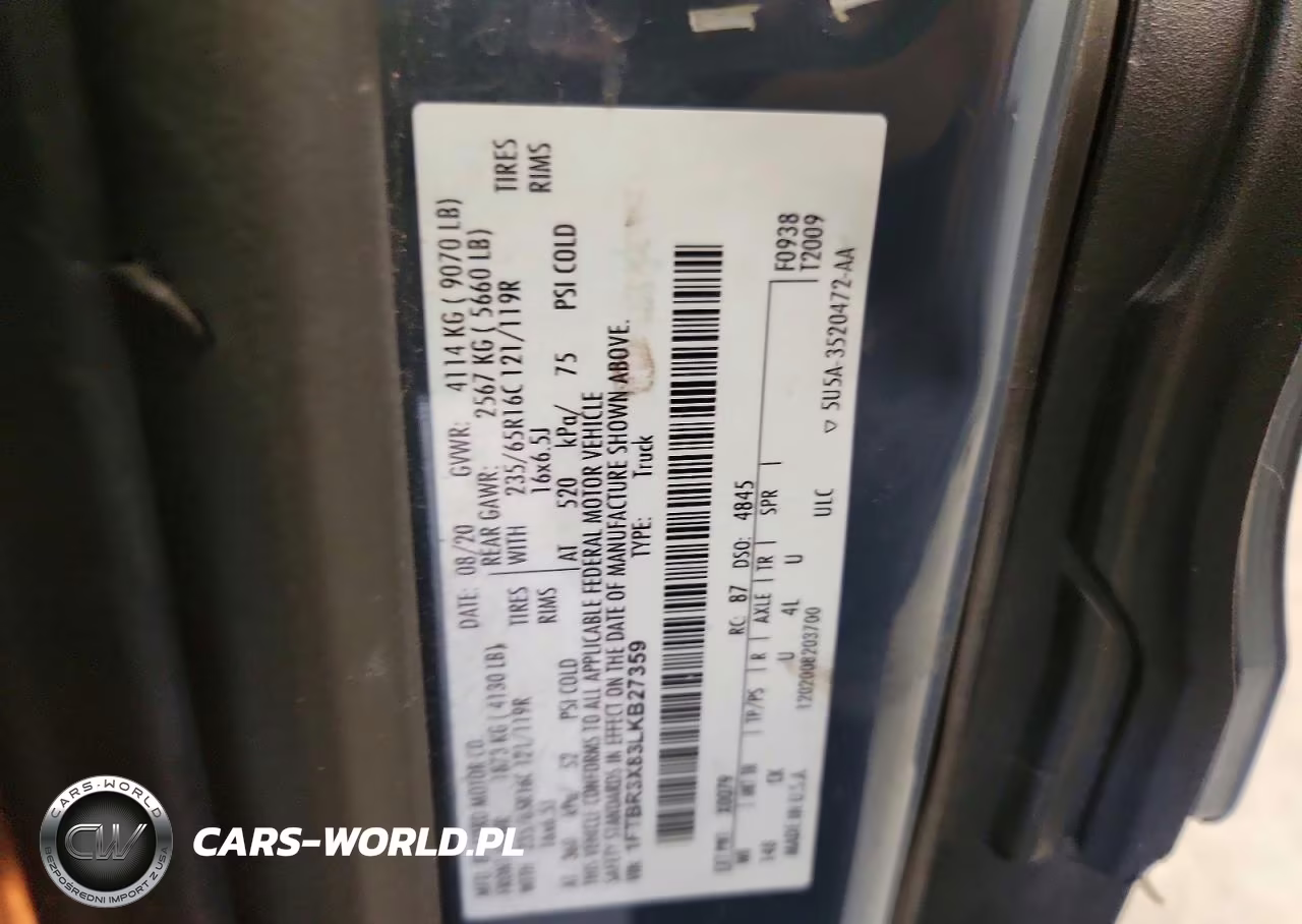 2020 Ford Transit 250 Delivery Van VIN:1FTBR3X83LKB27359 - 13