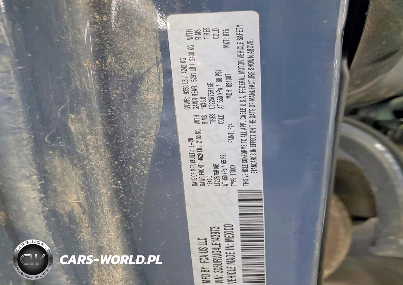 2020 Ram Promaster 3500 3500 High VIN:3C6URVJG4LE143973 - 13