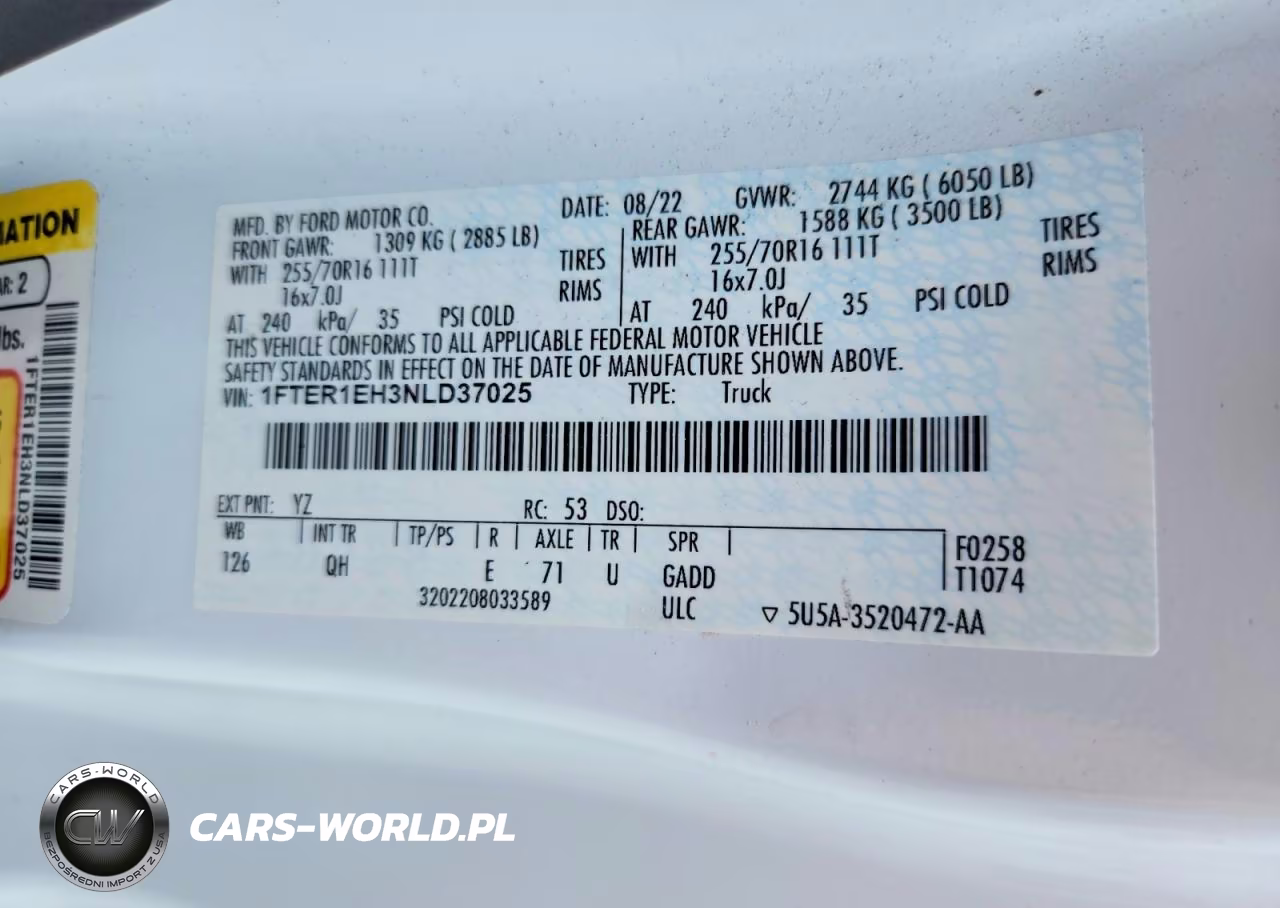 2022 Ford Ranger Xl VIN:1FTER1EH3NLD37025 - 13