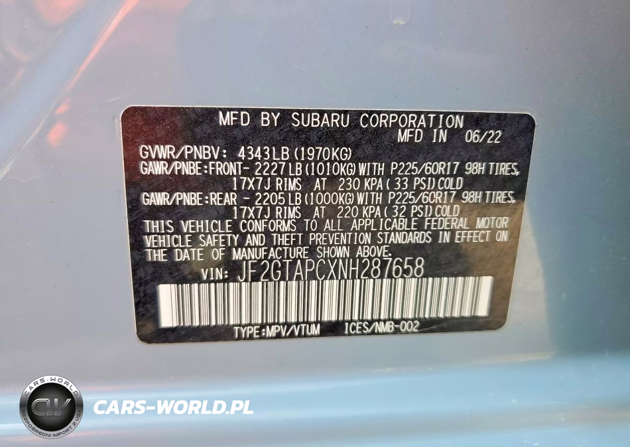 2022 Subaru Crosstrek Premium VIN:JF2GTAPCXNH287658 - 12