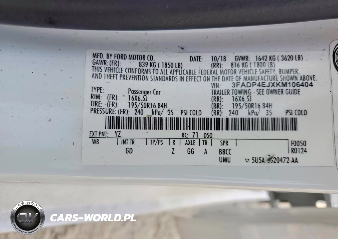 2019 Ford Fiesta Se VIN:3FADP4EJXKM106404 - 13
