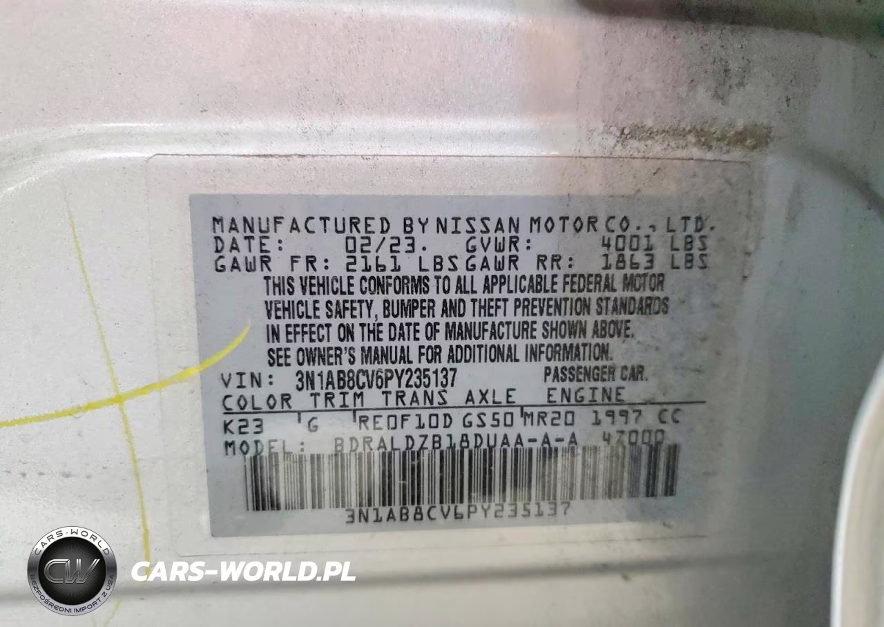 2023 Nissan Sentra Sv VIN:3N1AB8CV6PY235137 - 12