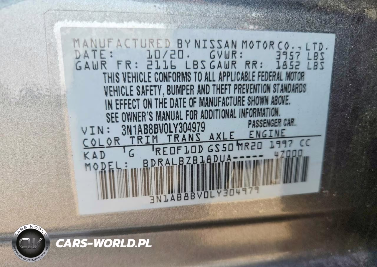 2020 Nissan Sentra S VIN:3N1AB8BV0LY304979 - 12